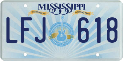 MS license plate LFJ618