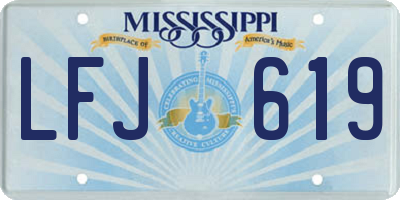 MS license plate LFJ619