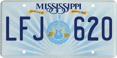 MS license plate LFJ620