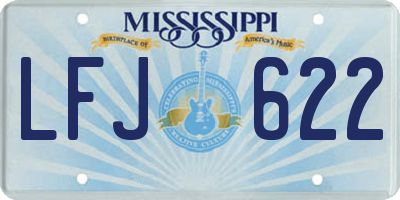 MS license plate LFJ622