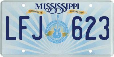 MS license plate LFJ623