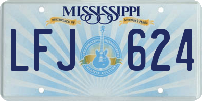 MS license plate LFJ624