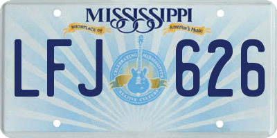 MS license plate LFJ626