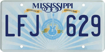 MS license plate LFJ629
