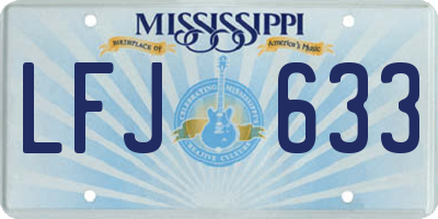 MS license plate LFJ633
