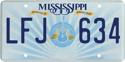 MS license plate LFJ634
