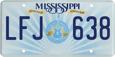 MS license plate LFJ638