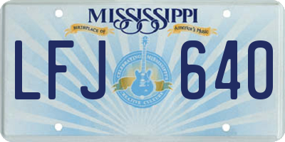 MS license plate LFJ640