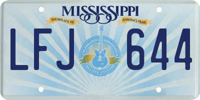 MS license plate LFJ644