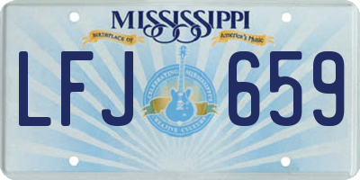 MS license plate LFJ659