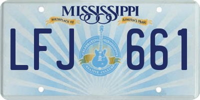 MS license plate LFJ661