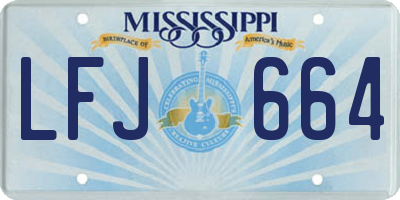 MS license plate LFJ664