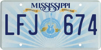 MS license plate LFJ674