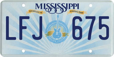 MS license plate LFJ675