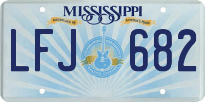 MS license plate LFJ682