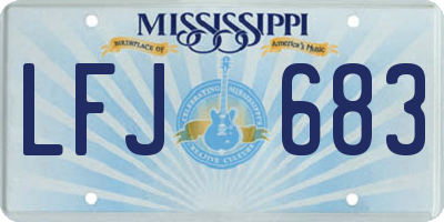 MS license plate LFJ683