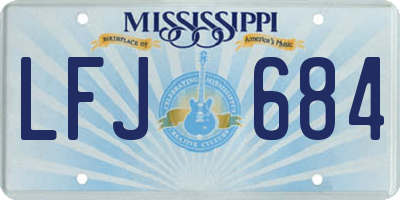 MS license plate LFJ684