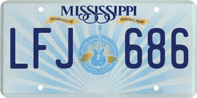 MS license plate LFJ686