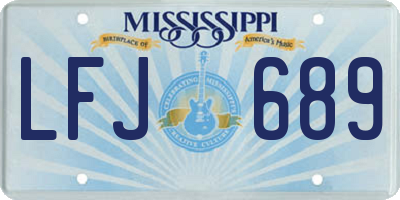 MS license plate LFJ689