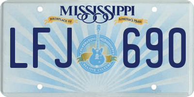 MS license plate LFJ690