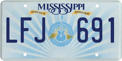 MS license plate LFJ691