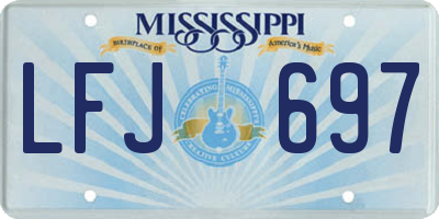MS license plate LFJ697
