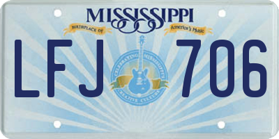 MS license plate LFJ706