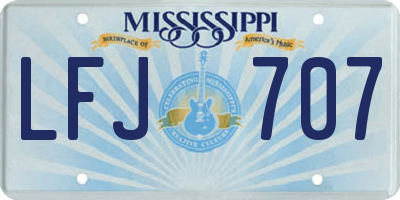 MS license plate LFJ707
