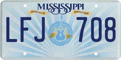 MS license plate LFJ708