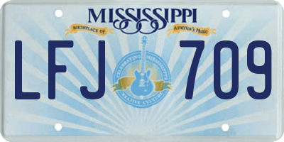 MS license plate LFJ709