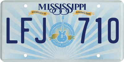 MS license plate LFJ710