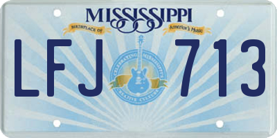 MS license plate LFJ713