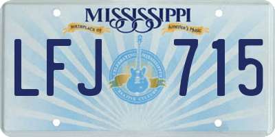 MS license plate LFJ715