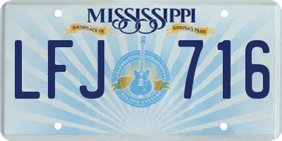 MS license plate LFJ716
