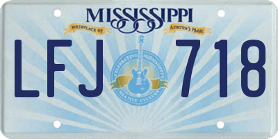 MS license plate LFJ718