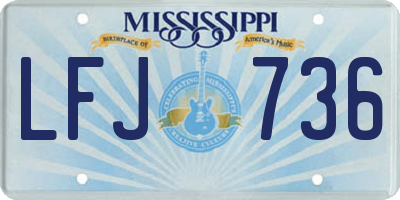 MS license plate LFJ736