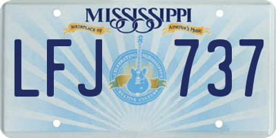 MS license plate LFJ737
