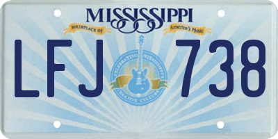 MS license plate LFJ738