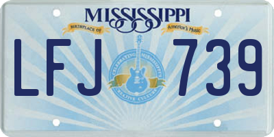 MS license plate LFJ739