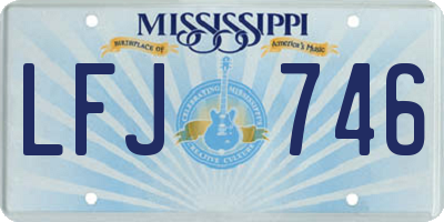 MS license plate LFJ746