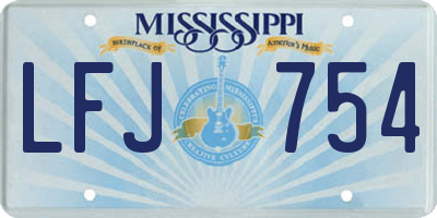 MS license plate LFJ754