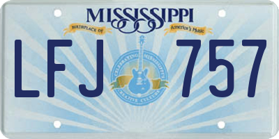 MS license plate LFJ757