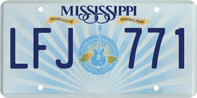 MS license plate LFJ771