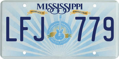 MS license plate LFJ779