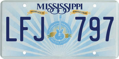 MS license plate LFJ797