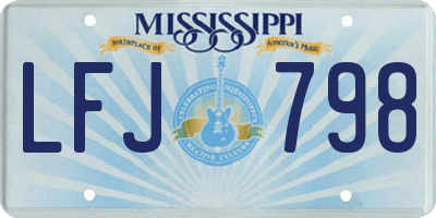 MS license plate LFJ798