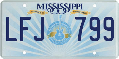 MS license plate LFJ799