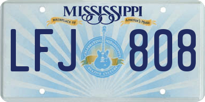 MS license plate LFJ808