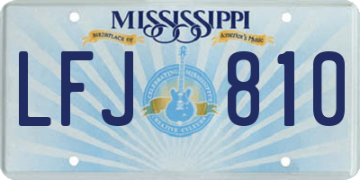 MS license plate LFJ810