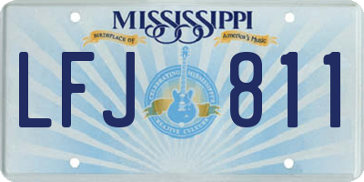 MS license plate LFJ811